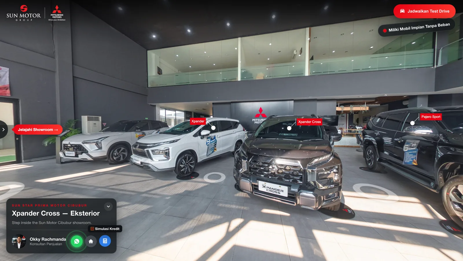 Virtual showroom interior